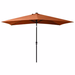 vidaXL Garden Parasol with LEDs and Steel Pole Outdoor Umbrella Terracotta - Additional view 4