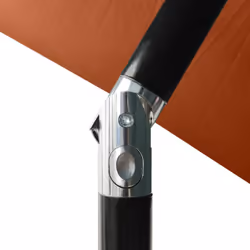 vidaXL Garden Parasol with LEDs and Steel Pole Outdoor Umbrella Terracotta - Additional view 8