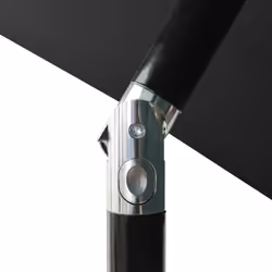 vidaXL Garden Parasol with LEDs and Steel Pole Sunshade Outdoor Umbrella Black - Additional view 8