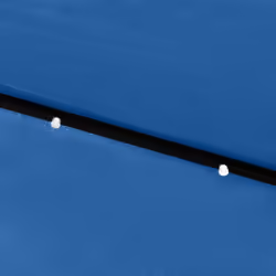 vidaXL Garden Parasol with LEDs and Steel Pole Outdoor Umbrella Azure Blue