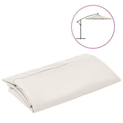 vidaXL Replacement Fabric for Cantilever Umbrella Sand White Sunshade Garden