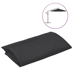 vidaXL Replacement Fabric for Cantilever Umbrella Black Sunshade Garden Patio