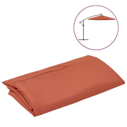 vidaXL Replacement Fabric for Cantilever Umbrella Terracotta Sunshade Garden