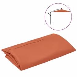 vidaXL Replacement Fabric for Cantilever Umbrella Terracotta Sunshade Garden