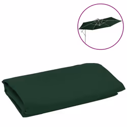 vidaXL Replacement Fabric for Cantilever Umbrella Green Sunshade Garden Patio
