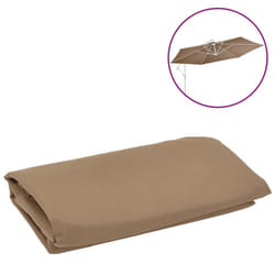 vidaXL Replacement Fabric for Cantilever Umbrella Taupe Sunshade Garden Patio