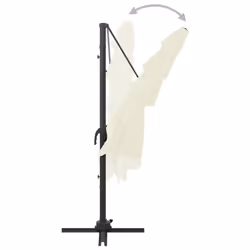 vidaXL 4-Tier Garden Parasol with Aluminium Pole Canopy Outdoor Umbrella Sand - Additional view 4