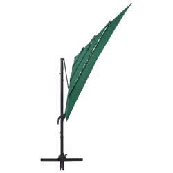 vidaXL 4-Tier Garden Parasol with Aluminium Pole Canopy Outdoor Umbrella Green - Additional view 4