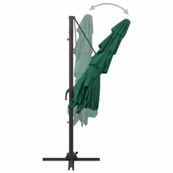 vidaXL 4-Tier Garden Parasol with Aluminium Pole Canopy Outdoor Umbrella Green - Additional view 6