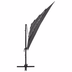 vidaXL 4-Tier Garden Parasol with Aluminium Pole Outdoor Umbrella Anthracite - Additional view 4