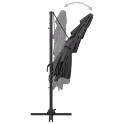 vidaXL 4-Tier Garden Parasol with Aluminium Pole Outdoor Umbrella Anthracite - Additional view 6