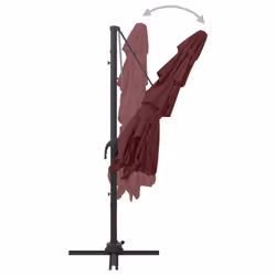vidaXL 4-Tier Garden Parasol with Aluminium Pole Outdoor Umbrella Bordeaux Red - Additional view 6