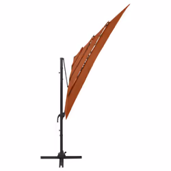 vidaXL 4-Tier Garden Parasol with Aluminium Pole Outdoor Umbrella Terracotta - Additional view 4