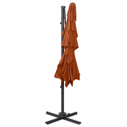 vidaXL 4-Tier Garden Parasol with Aluminium Pole Outdoor Umbrella Terracotta - Additional view 5
