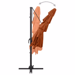 vidaXL 4-Tier Garden Parasol with Aluminium Pole Outdoor Umbrella Terracotta - Additional view 6