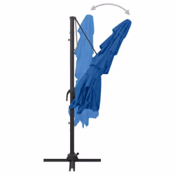 vidaXL 4-Tier Garden Parasol with Aluminium Pole Outdoor Umbrella Azure Blue - Additional view 6