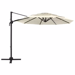 vidaXL 4-Tier Garden Parasol with Aluminium Pole Canopy Outdoor Umbrella Sand