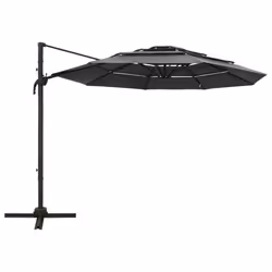 vidaXL 4-Tier Garden Parasol with Aluminium Pole Outdoor Umbrella Anthracite