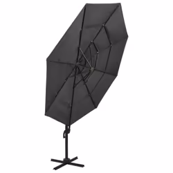 vidaXL 4-Tier Garden Parasol with Aluminium Pole Outdoor Umbrella Anthracite - Additional view 5
