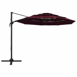 vidaXL 4-Tier Garden Parasol with Aluminium Pole Outdoor Umbrella Bordeaux Red