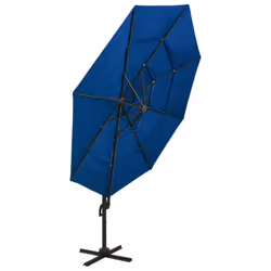vidaXL 4-Tier Garden Parasol with Aluminium Pole Outdoor Umbrella Azure Blue