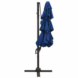 vidaXL 4-Tier Garden Parasol with Aluminium Pole Outdoor Umbrella Azure Blue - Additional view 4