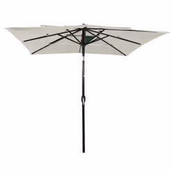 vidaXL 3-Tier Garden Parasol with Aluminium Pole Canopy Outdoor Umbrella Sand - Additional view 2