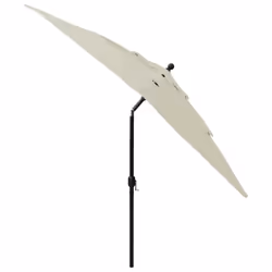vidaXL 3-Tier Garden Parasol with Aluminium Pole Canopy Outdoor Umbrella Sand - Additional view 4