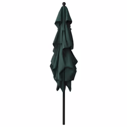 vidaXL 3-Tier Garden Parasol with Aluminium Pole Canopy Outdoor Umbrella Green