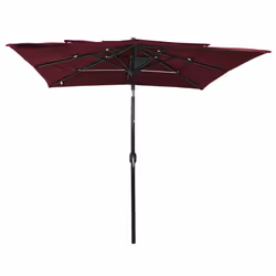 vidaXL 3-Tier Garden Parasol with Aluminium Pole Outdoor Umbrella Bordeaux Red