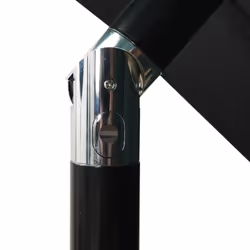 vidaXL 3-Tier Garden Parasol with Aluminium Pole Canopy Outdoor Umbrella Black - Additional view 5