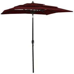 vidaXL 3-Tier Garden Parasol with Aluminium Pole Outdoor Umbrella Bordeaux Red