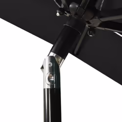vidaXL 3-Tier Garden Parasol with Aluminium Pole Canopy Outdoor Umbrella Black - Additional view 4