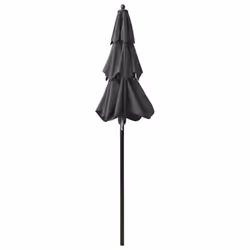 vidaXL 3-Tier Garden Parasol with Aluminium Pole Outdoor Umbrella Anthracite - Additional view 4