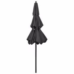 vidaXL 3-Tier Garden Parasol with Aluminium Pole Outdoor Umbrella Anthracite - Additional view 4