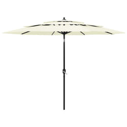 vidaXL 3-Tier Garden Parasol with Aluminium Pole Canopy Outdoor Umbrella Sand
