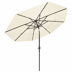 vidaXL 3-Tier Garden Parasol with Aluminium Pole Canopy Outdoor Umbrella Sand - Additional view 3