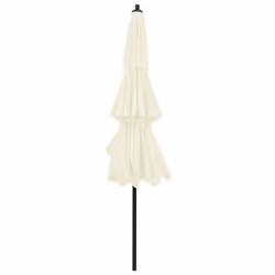 vidaXL 3-Tier Garden Parasol with Aluminium Pole Canopy Outdoor Umbrella Sand - Additional view 4