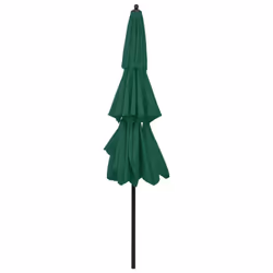 vidaXL 3-Tier Garden Parasol with Aluminium Pole Canopy Outdoor Umbrella Green - Additional view 4