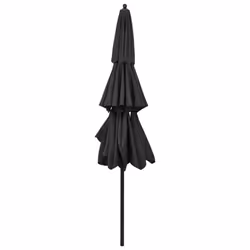 vidaXL 3-Tier Garden Parasol with Aluminium Pole Outdoor Umbrella Anthracite - Additional view 4