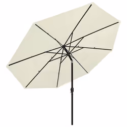 vidaXL 3-Tier Garden Parasol with Aluminium Pole Canopy Outdoor Umbrella Sand