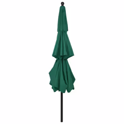 vidaXL 3-Tier Garden Parasol with Aluminium Pole Canopy Outdoor Umbrella Green - Additional view 4
