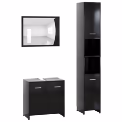 VidaXL 3056917, Black, Wood, 600 mm, 330 mm, 610 mm, 60 cm