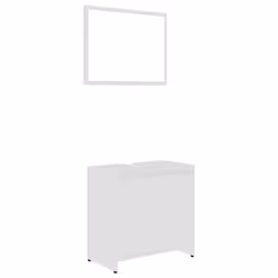 vidaXL Bathroom Furniture Set 3 Piece White Engineered Wood Washroom Cabinet - Additional view 8