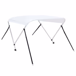 vidaXL 2 Bow Bimini Top White 150x120x110 cm Boat Storage Cover Canopy Awning - Additional view 5