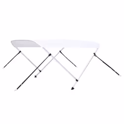 vidaXL 2 Bow Bimini Top White 180x130x110 cm Boat Storage Cover Canopy Awning - Additional view 2