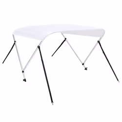 vidaXL 2 Bow Bimini Top White 180x130x110 cm Boat Storage Cover Canopy Awning - Additional view 5