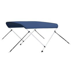 vidaXL 2 Bow Bimini Top Navy Blue 150x120x110 cm Boat Storage Canopy Awning
