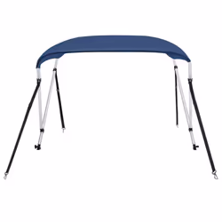 vidaXL 2 Bow Bimini Top Navy Blue 150x120x110 cm Boat Storage Canopy Awning