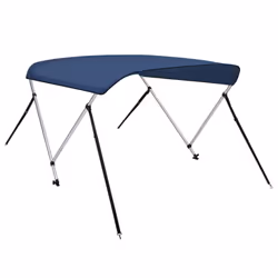 vidaXL 2 Bow Bimini Top Navy Blue 150x120x110 cm Boat Storage Canopy Awning - Additional view 4
